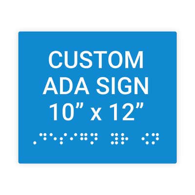 ADA Sign Horizontal 10 in x 12 in