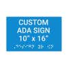 Custom ADA Sign Horizontal 10" x 16"