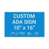 Custom ADA Sign Horizontal 10" x 16"