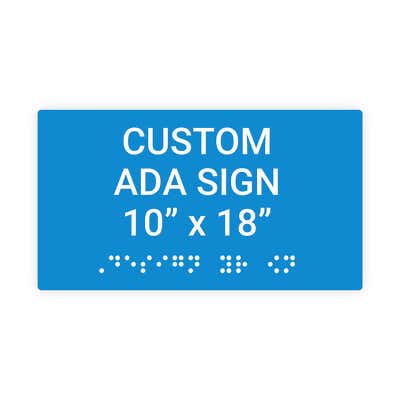 ADA Sign Horizontal 10 in x 18 in