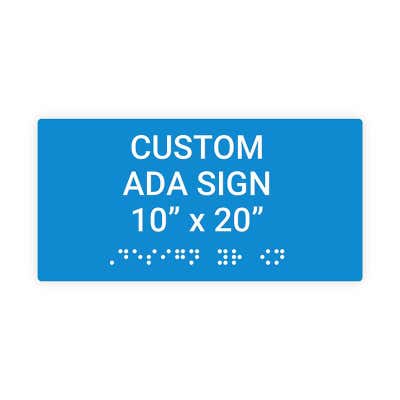 ADA Sign Horizontal 10 in x 20 in