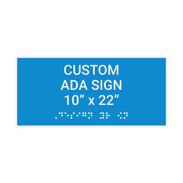 ADA 10" x 22" Horizontal Sign