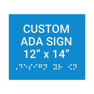 ADA Sign Horizontal 12 in x 14 in