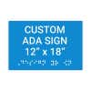 Custom ADA Sign Horizontal 12" x 18"