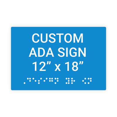 ADA Sign Horizontal 12 in x 18 in
