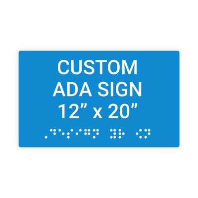 ADA Sign Horizontal 12 in x 20 in