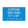 Custom ADA Sign Horizontal 12" x 20"