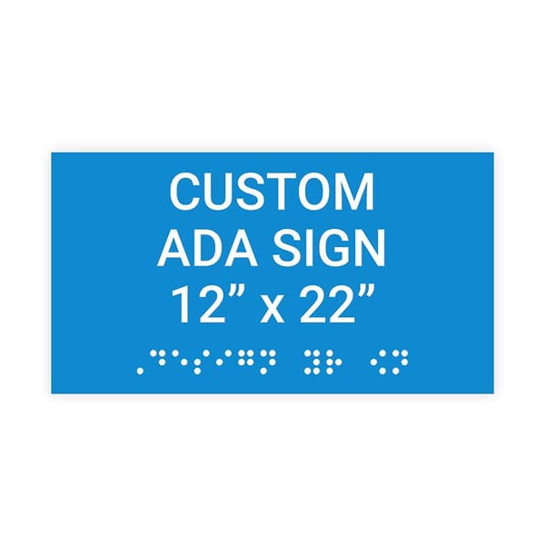 ADA 12" x 22" Horizontal Sign