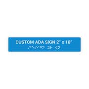 ADA 2" x 10" Horizontal Sign