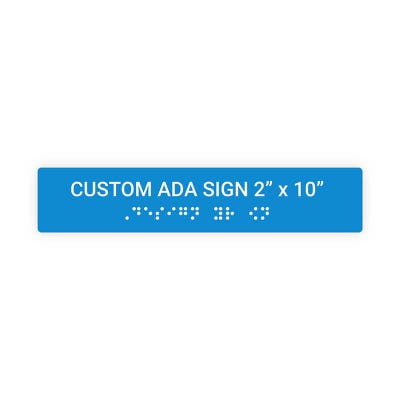 ADA Sign Horizontal 2" x 10"
