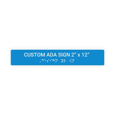 ADA Sign Horizontal 2 in x 12 in