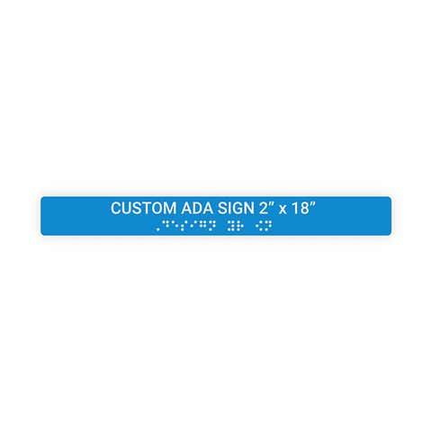 ADA 2" x 18" Horizontal Sign