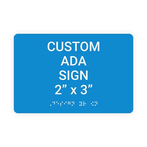 ADA 2" x 3" Horizontal Sign