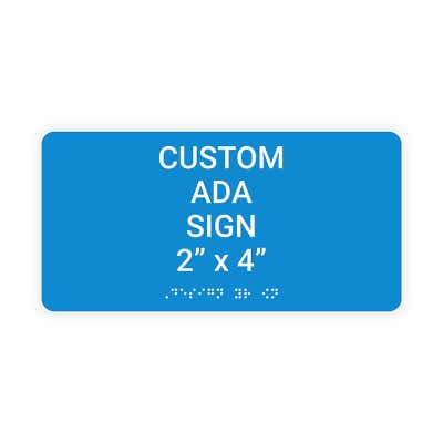 ADA Sign Horizontal 2 in x 4 in