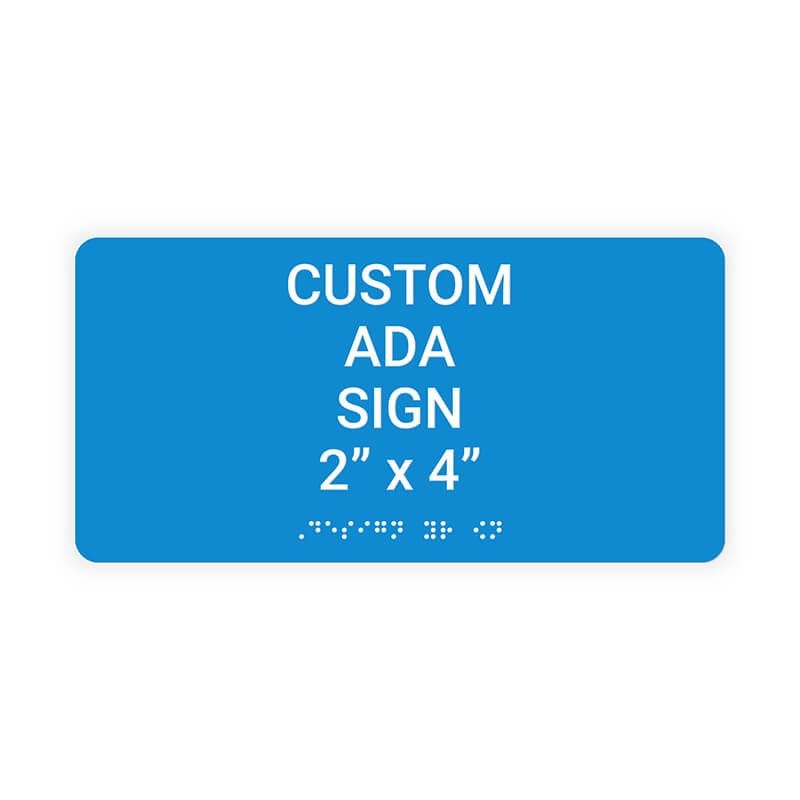 Custom ADA Sign Horizontal 2" x 4"