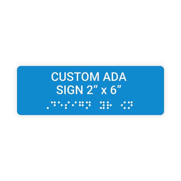 ADA 2" x 6" Horizontal Sign