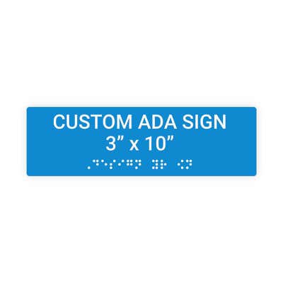 ADA Sign Horizontal 3 in x 10 in