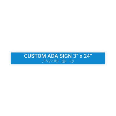 ADA Sign Horizontal 3 in x 24 in
