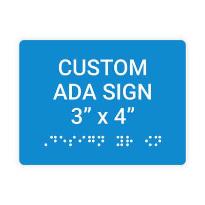 ADA Sign Horizontal 3 in x 4 in