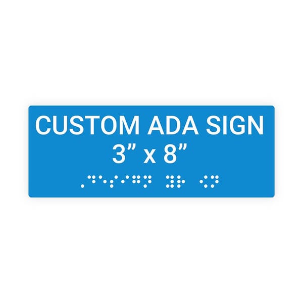 ADA 3" x 8" Horizontal Sign