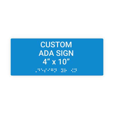 ADA Sign Horizontal 4 in x 10 in