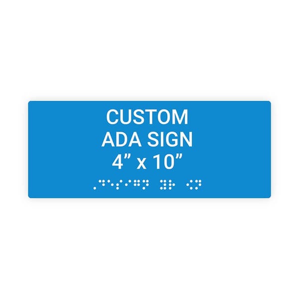 ADA 4" x 10" Horizontal Sign