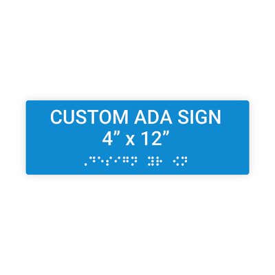 ADA Sign Horizontal 4 in x 12 in