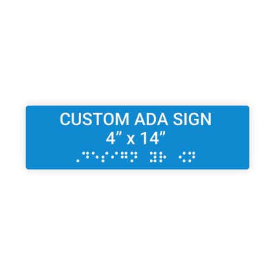 ADA Sign Horizontal 4 in x 14 in