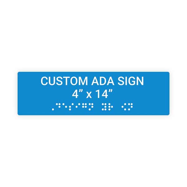 ADA 4" x 14" Horizontal Sign