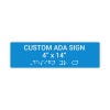 Custom ADA Sign Horizontal 4" x 14"