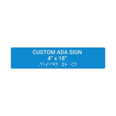 ADA Sign Horizontal 4 in x 18 in