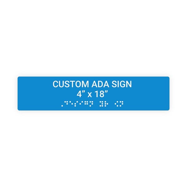 ADA 4" x 18" Horizontal Sign