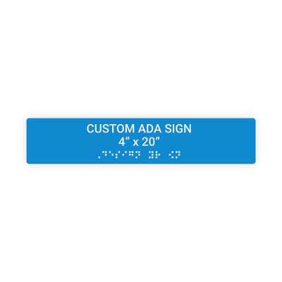 ADA Sign Horizontal 4 in x 20 in