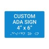 Custom ADA Sign Horizontal 4" x 6"