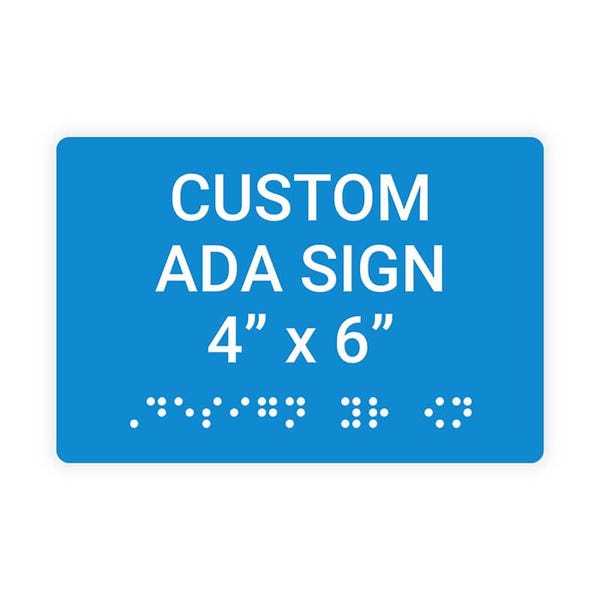 ADA 4" x 6" Horizontal Sign