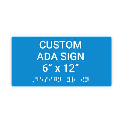 ADA Sign Horizontal 6 in x 12 in