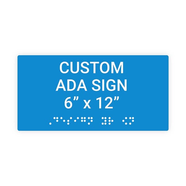 ADA 6" x 12" Horizontal Sign