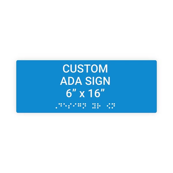 ADA 6" x 16" Horizontal Sign