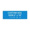 Custom ADA Sign Horizontal 6" x 18"