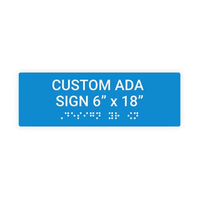 ADA Sign Horizontal 6 in x 18 in