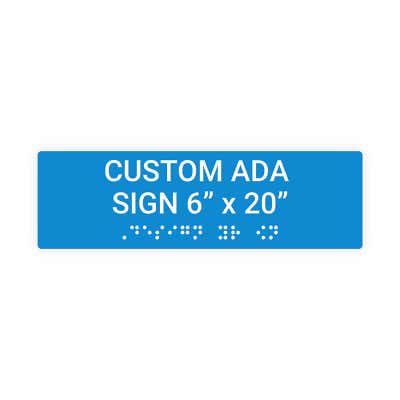 ADA Sign Horizontal 6 in x 20 in