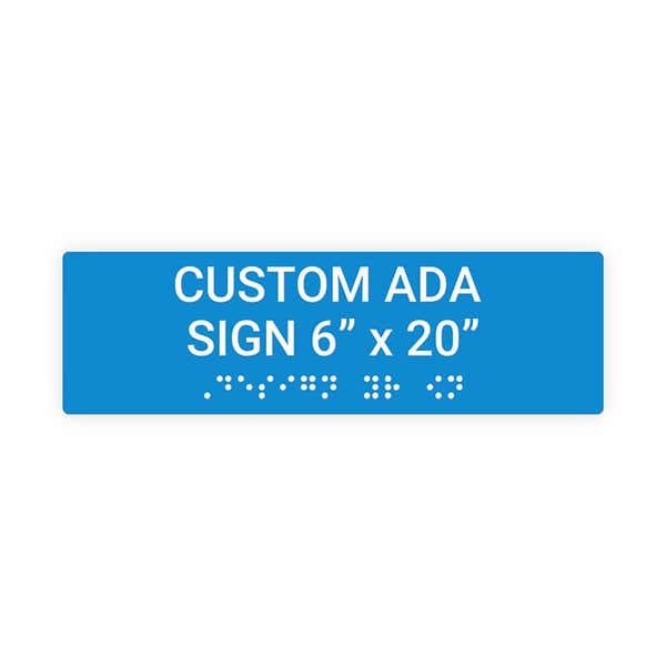 ADA 6" x 20" Horizontal Sign