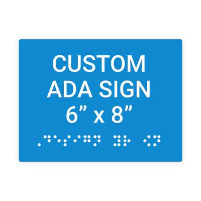 ADA Sign Horizontal 6 in x 8 in