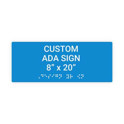 ADA Sign Horizontal 8 in x 20 in