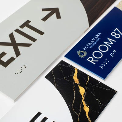 Custom ADA Door Sign - Modern Sleek Design - alternate view
