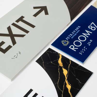 Custom ADA Door Sign - Modern Sleek Design - alternate view