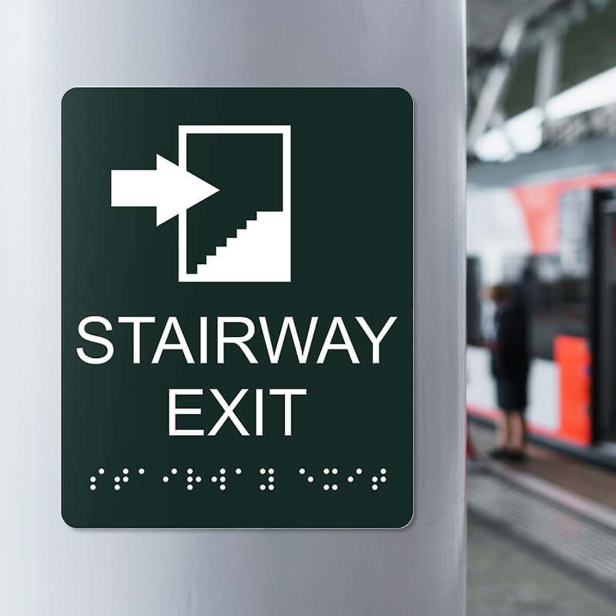 Custom ADA sign for a stairway exit