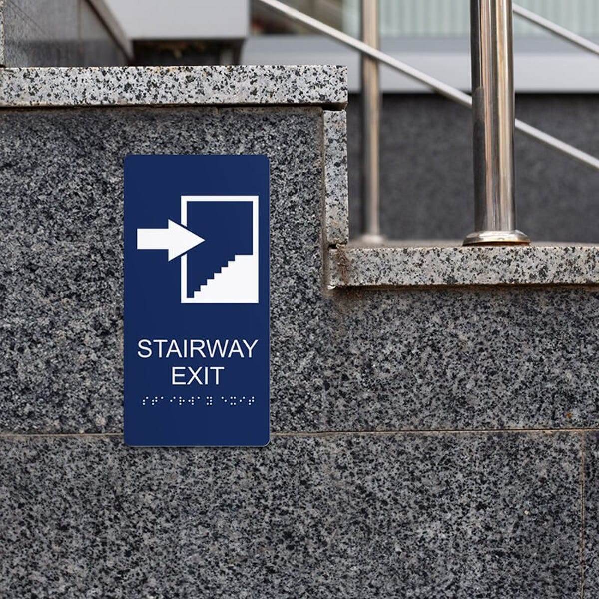 Custom ADA sign for a stairway exit