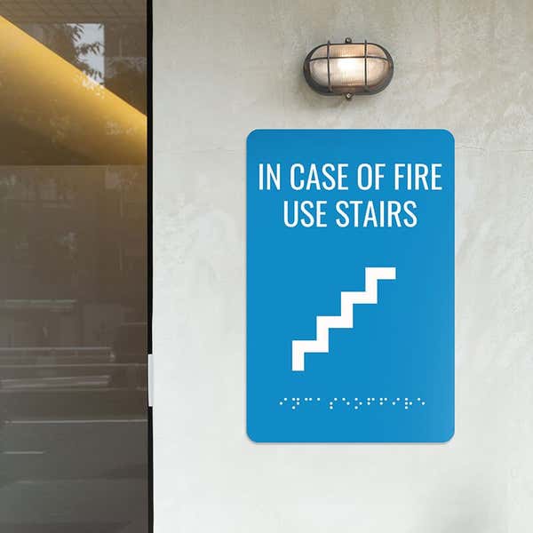Custom ADA sign for stairs
