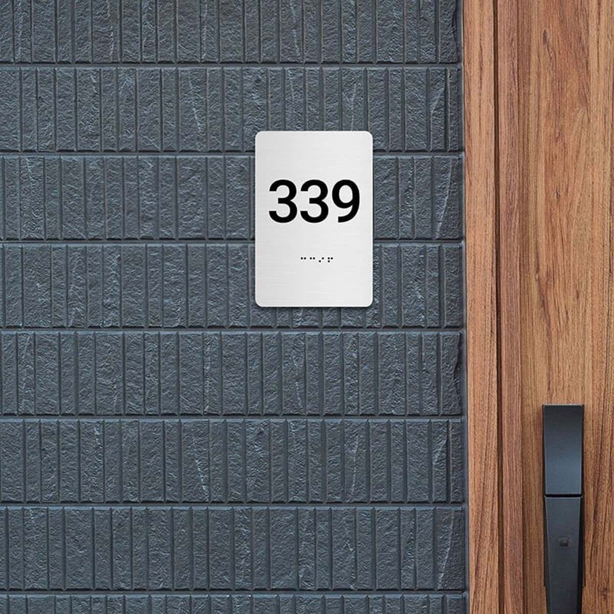 Custom ADA sign for a room number